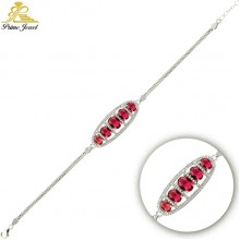 Gümüş Zirkon Taşlı Bilezik / Bileklik